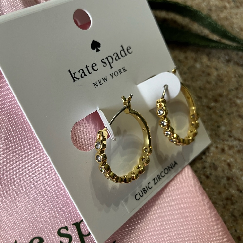 Kate Spade yellow gold hoop earrings